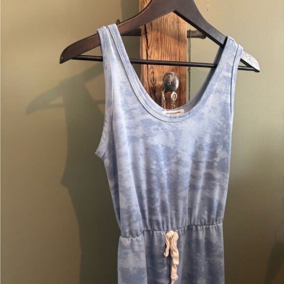 92.) Caution to the Wind / Blue / Wide Leg / Sleeveless Jumpsuit - Picture 4 of 9